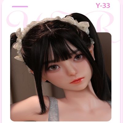 Mua Double Ponytail Blowjob SexDoll Head With Chubby Face, Innocence Face Blowjob SexDoll Head With Big Round Eyes (Tâm con búp bê tình dục với khuôn mặt béo, khuôn mặt vô tội) sản xuất trực tuyến